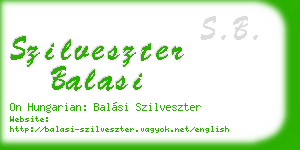 szilveszter balasi business card