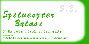 szilveszter balasi business card